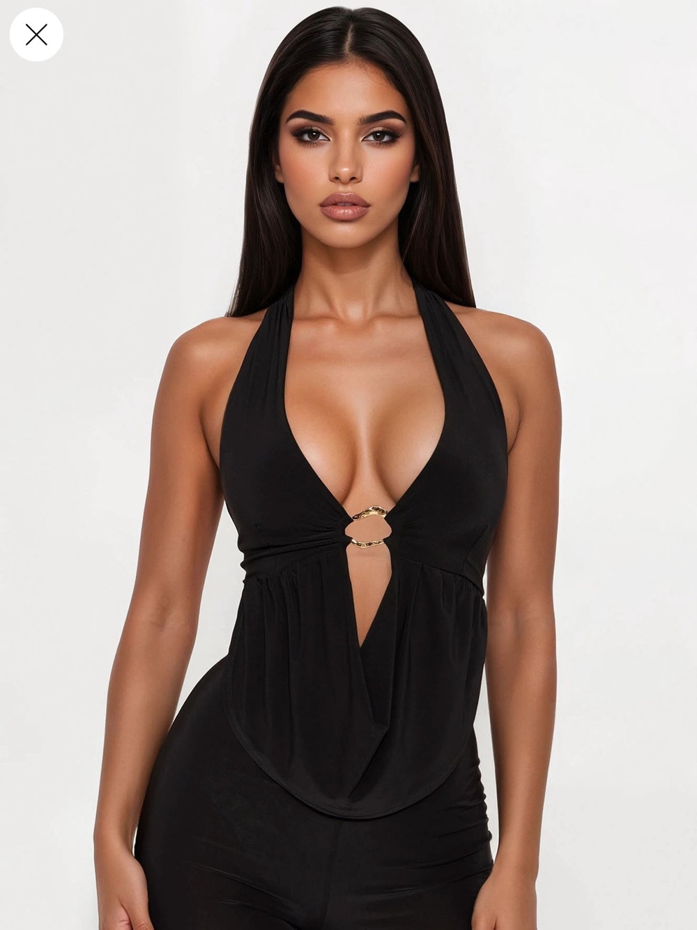 Emilee Cowl Neck Halter Romper